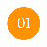 Number 01 in orange circle