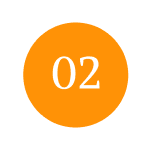 Number 02 on orange background